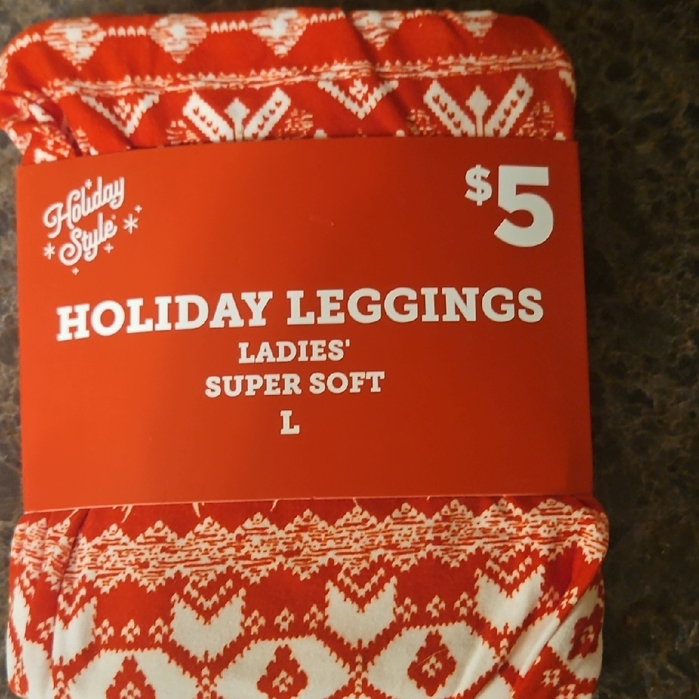 Red and White Super Soft Leggings